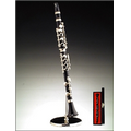 Black Clarinet Miniature with Stand & Case 6.25"H